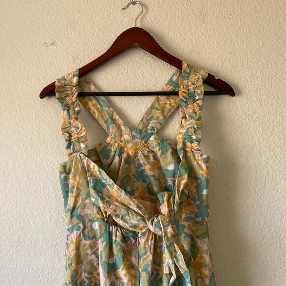 Mirth Seminyak Dress in Olive Bloom Halter neck size small - Picture 4 of 7